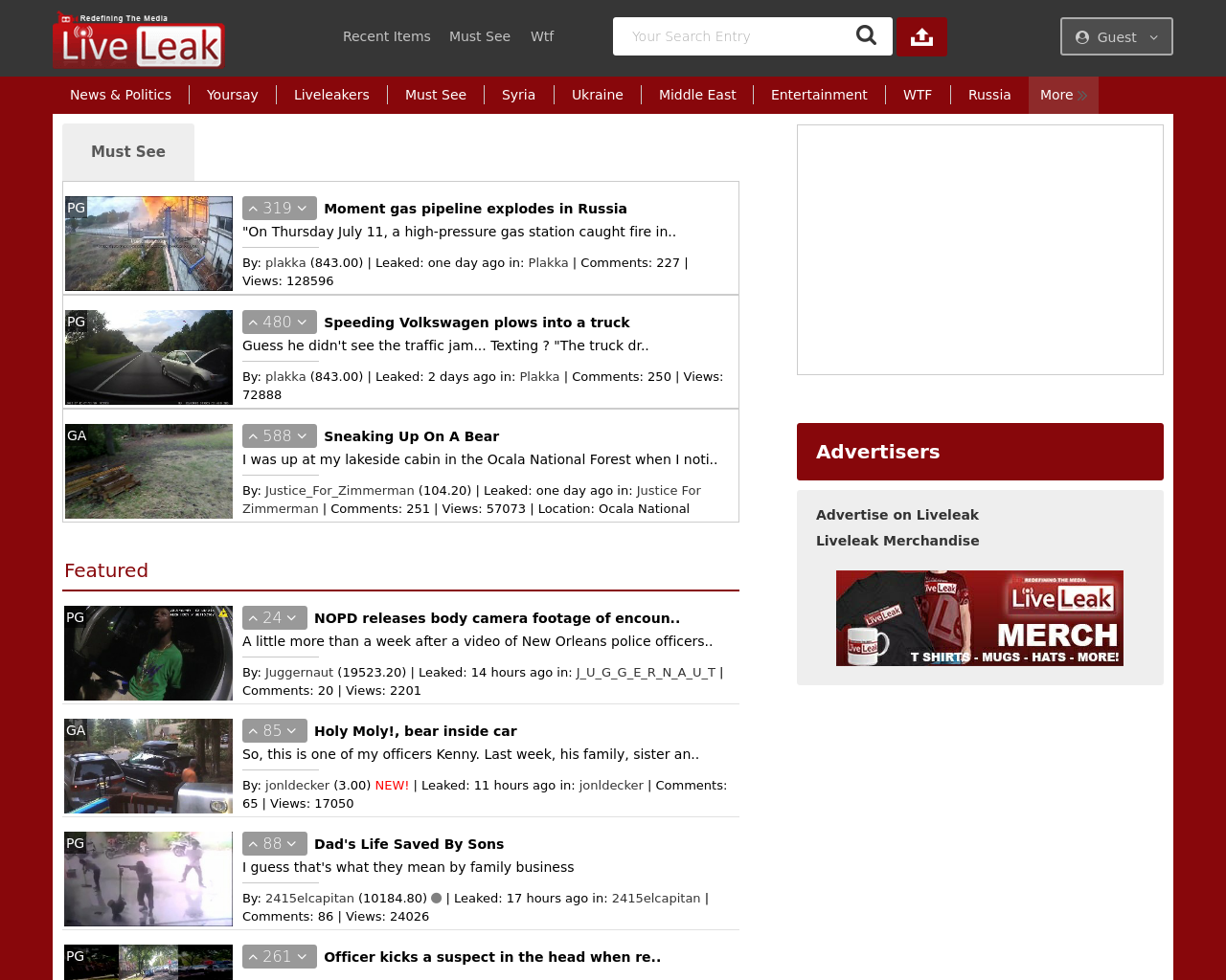 LiveLeak Advertising Mediakits, Reviews, Pricing, Traffic, Rate Card Cost