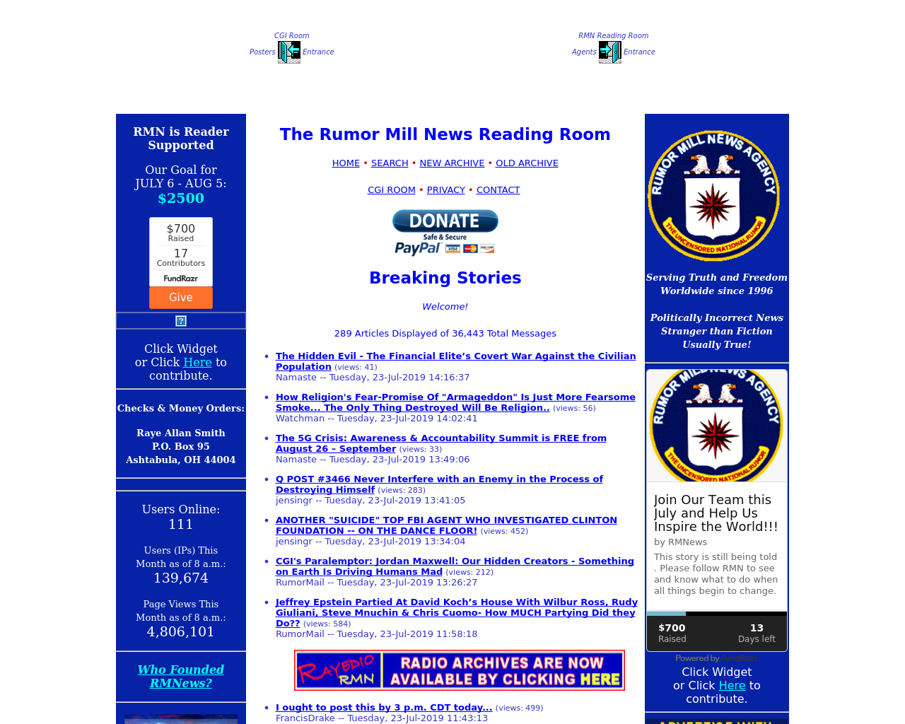 The Rumor Mill News Reading Room Advertising Mediakits