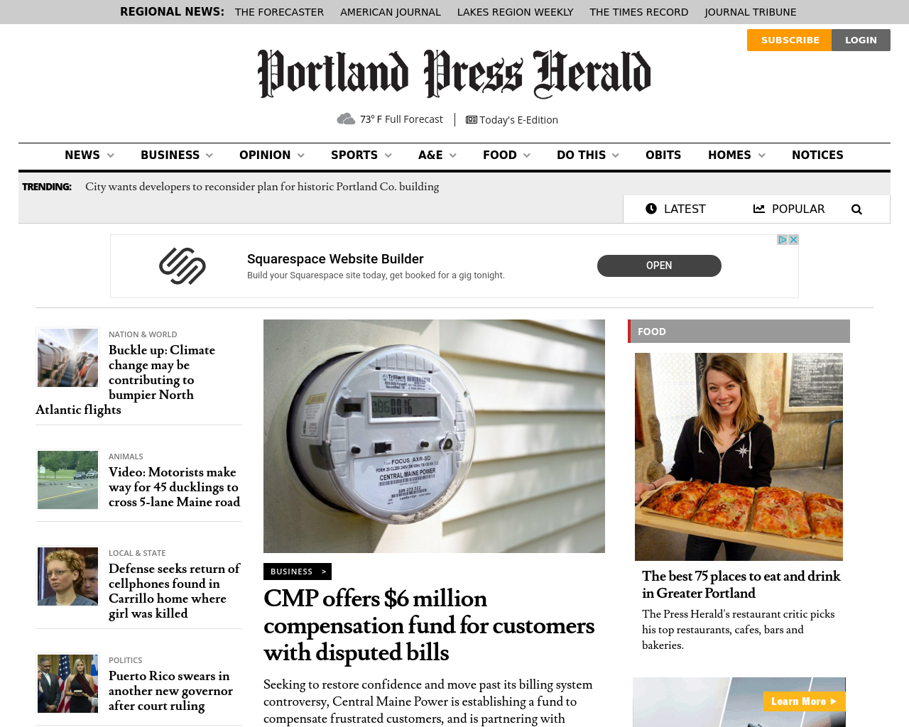 Portland Press Herald Advertising Mediakits, Reviews, Pricing, Traffic