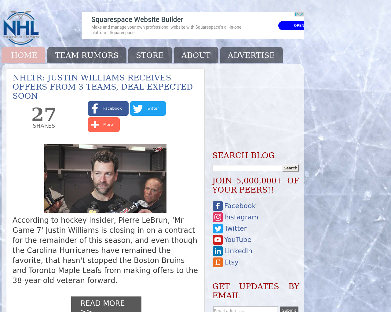 NHL TRADE RUMORS Advertising Mediakits, Reviews, Pricing, Traffic, Rate ...