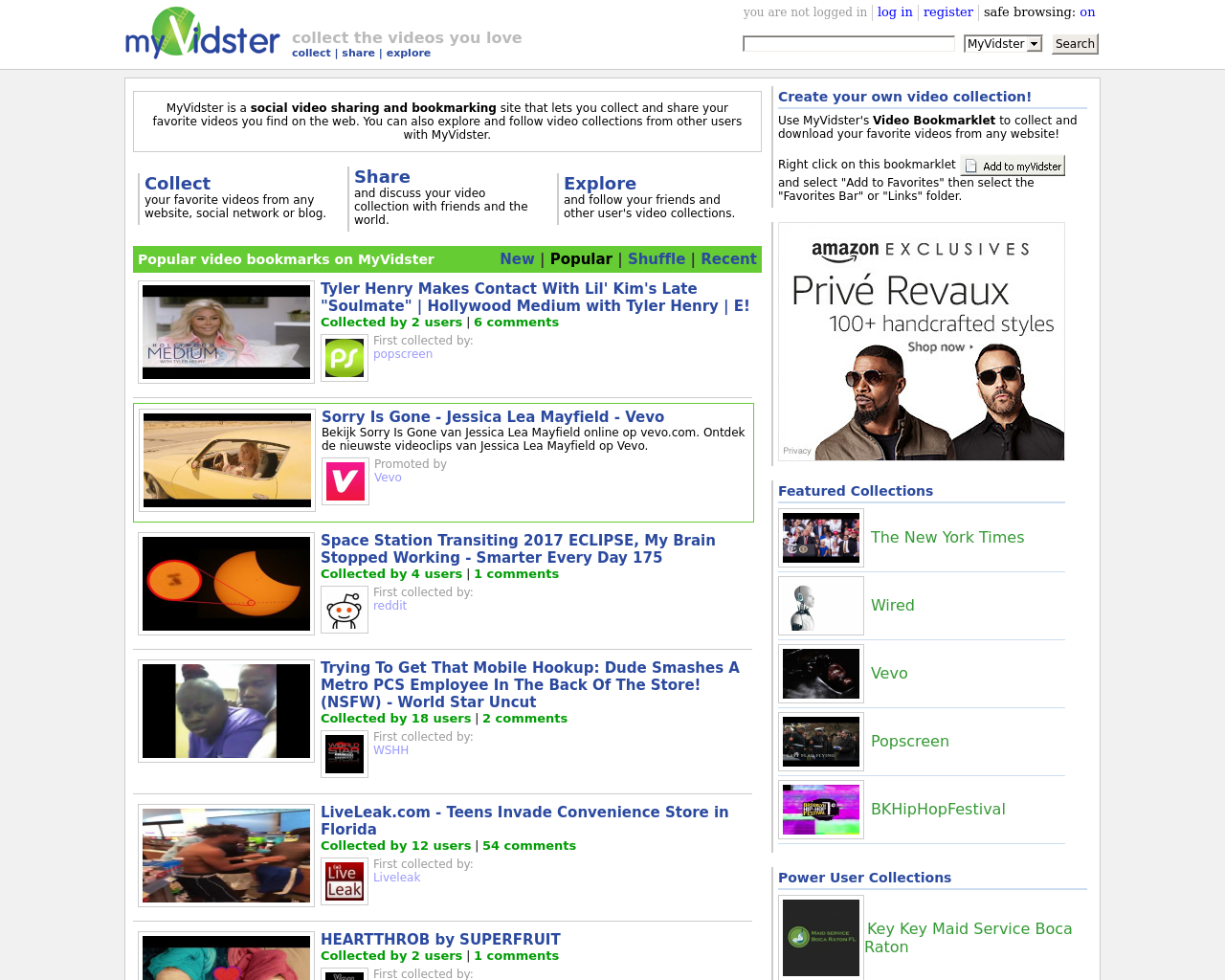Myvidster Homepage Screenshot Myvidster Homepage Screenshot
