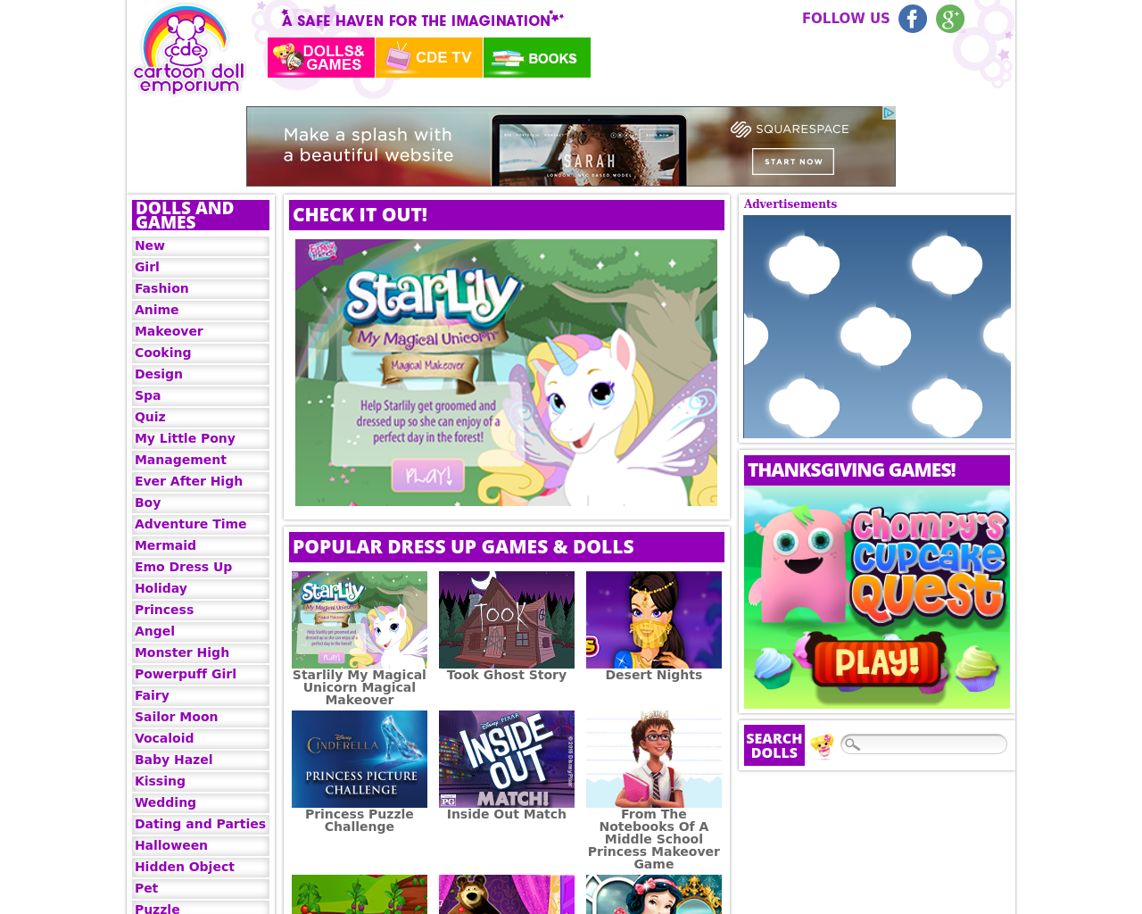 cartoon doll emporium advertising